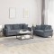 vidaXL Set canapea cu perne, 2 piese, gri &icirc;nchis, catifea 3202271