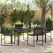 vidaXL Set de masă pentru grădină Manual 5 pcs Negru 160 x 80 x 73 cm 3379334