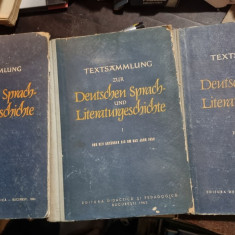 Textsammlung zur Deutschen Sprach und Literaturgeschichte - vol.I, II și III (Colectia de text pentru limba și literatura germană)