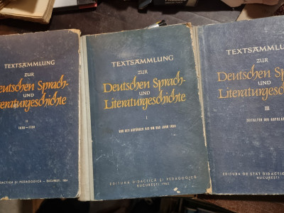 Textsammlung zur Deutschen Sprach und Literaturgeschichte - vol.I, II și III (Colectia de text pentru limba și literatura germană) foto