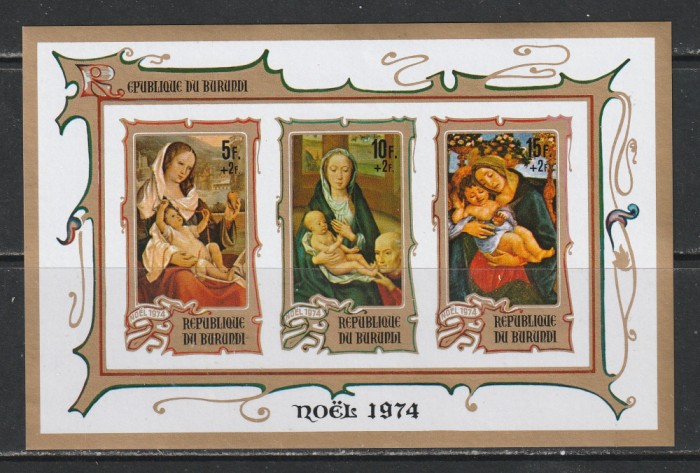 Burundi 1972 - Craciun NEDANTELATA M/S 1v MNH