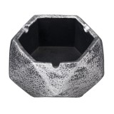 Scrumiera hexagonala, Kopenpal, Ceramica, Argintiu, 10.5x10.5x5 cm