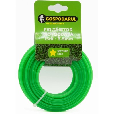 Fir motocoasa, trimmer, profil stea, 3.5mmx15m, Gospodarul Profesionist, MC0043.19 foto