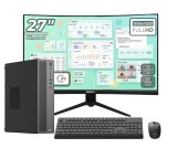 Calculator OptimX T5 SFF cu procesor Intel Core i5-10400, 8GB DDR4, 256GB SSD, Win11 Pro si Monitor Curbat 27&amp;quot; FHD, IPS, LED + kit tastatura si m