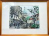 Litografie realizată după Franz Herbelot-Paris, Place du Tertre
