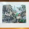 Litografie realizată după Franz Herbelot-Paris, Place du Tertre