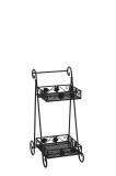 Raft pardoseala fier negru 42 x 38 x 77 cm