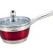 Cratita pentru sos din inox, 2.5l, 18cm, capac sticla termorezistent, inclusiv inductie, Bohmann, Rosie