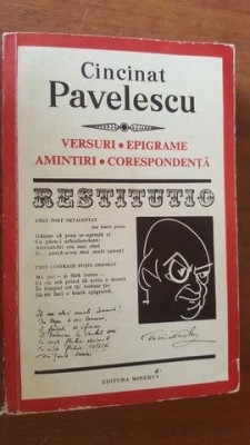 Versuri, epigrame, amintiri, corespondenta- Cincinat Pavelescu foto