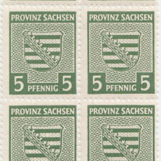 1945, 5 Pfennig - Stema Saxoniei - Ocupația sovietică în Saxonia - Germania
