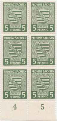 1945, 5 Pfennig - Stema Saxoniei - Ocupația sovietică &amp;icirc;n Saxonia - Germania foto