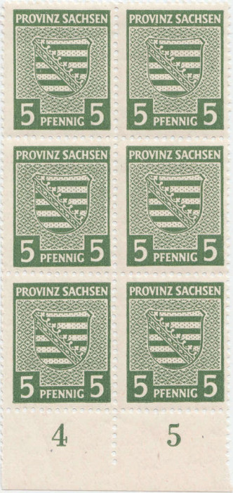 1945, 5 Pfennig - Stema Saxoniei - Ocupația sovietică &icirc;n Saxonia - Germania