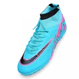 Ghete de fotbal Sky Wing 9838, cu glezna cusute in varf, pentru teren sintetic culoare turcoaz 44