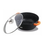 Cratita aluminiu turnat capac,16x7.5 cm, 1.2 L, Dark Line, Cooking by Heinner