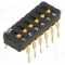 Intrerupator DIP, 2 pozitii, montare THT, 6 sectiuni, OMRON OCB - A6D-6100