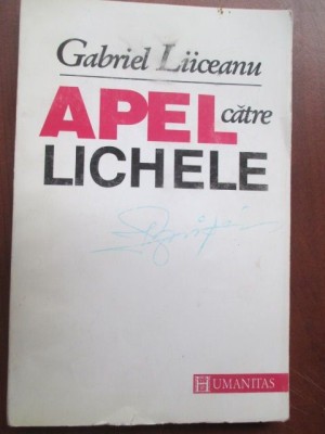 Apel catre lichele-Gabriel Liiceanu foto