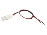 Lampă LED albă plată &Oslash;10mm 24VDC APEM QS103XXW24 cu cabluri 200mm
