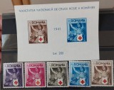 Romania 1941 - Crucea Rosie colita si serie MNH