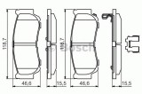 Set placute frana,frana disc HYUNDAI SANTA FE I (SM) (2000 - 2006) BOSCH 0 986 494 628