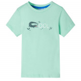 Tricou pentru copii cu maneci scurte verde deschis 116 GartenMobel Dekor, vidaXL