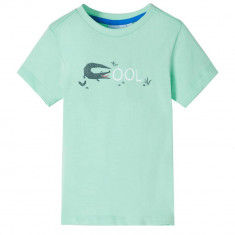 Tricou pentru copii cu maneci scurte verde deschis 116 GartenMobel Dekor