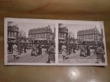 Bucuresti - Stereoscop - B. Elisabeta cu Calea Victoriei.