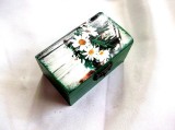 Cutie lemn decorata cu margarete 35498