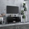Gossi comoda tv cu picioare metalice, negru, 103,5x35x50 cm