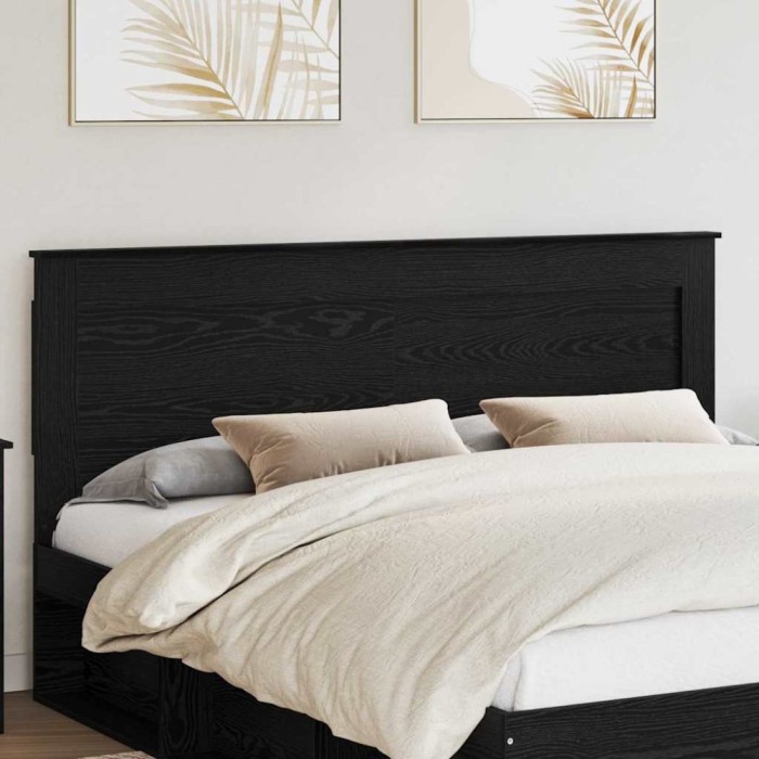 vidaXL Tăblie cap cu headboard Stejar Negru 180 cm Lemn compozit 887426