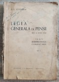 Legea generala de pensii din 11 iulie 1943 - D. C. Cutzarida