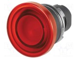 Comutator EAO acţionat prin apăsare 22mm roşu IP65 Poz.i stab 1