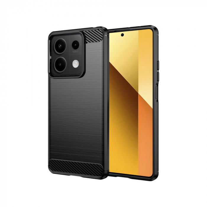 Husa Compatibila cu Xiaomi Redmi Note 13 5G Techsuit Carbon Silicone Negru