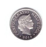 Mondea Elvetia 10 rappen 2014, stare foarte buna, curata, cu luciu, Europa, Cupru-Nichel