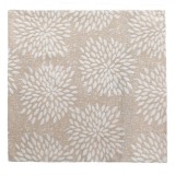 Fata de Perna Decorativa de Vara Bej Flori Brodate 45x45 cm
