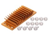 Radiator BGA extrudat cu aripioare, 58mm lățime, 23mm lungime