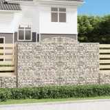 VidaXL Coșuri gabion arcuite 5 buc, 300x50x180/200 cm, fier galvanizat