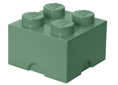 LEGO Cutie depozitare LEGO 2X2 verde nisip Quality Brand foto