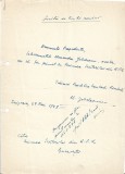 A3597N Alexandru Jebeleanu, act scris și semnat olograf, 1949, Timișoara