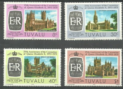 s3 Tuvalu1978 - Aniversari 4v.neuzat,MNH foto