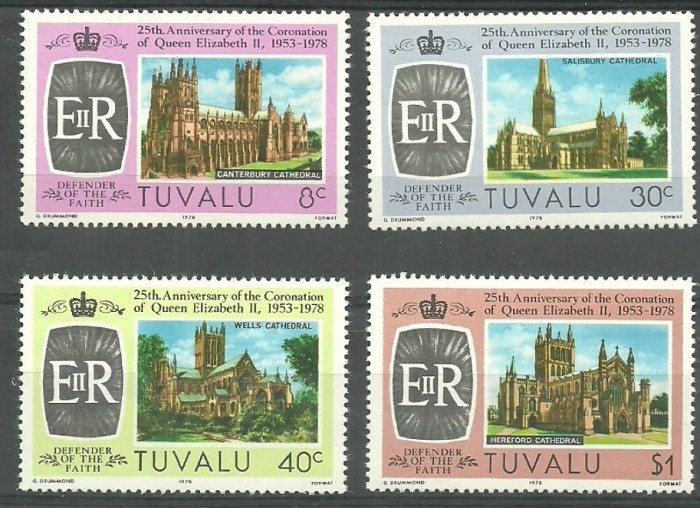 s3 Tuvalu1978 - Aniversari 4v.neuzat,MNH