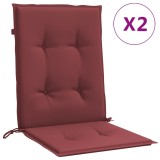 Perne scaun spatar mic 2 buc. melanj rosu vin 100x50x4cm textil