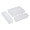 Set Organizatoare Sertare, Model Frosty, 3 Bucăți, Plastic, Culoare Alb, Dimensiuni Variate, Oem