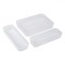 Set Organizatoare Sertare, Model Frosty, 3 Bucăți, Plastic, Culoare Alb, Dimensiuni Variate