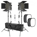 Cumpara ieftin Panou 2x Bi-Color 660 LED + kit Softbox + accesorii Neewer