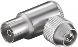 Conector coaxial antena metalic, Goobay 11488