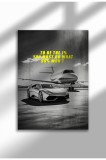 hustle_mxm_25|Motivational Canvas Poster, GT-R Night Drive Art, "Crave Success" Quote, Fuel Your Hustle 2025 | A3 (29.7 x 42 cm) - hustle_mxm_25