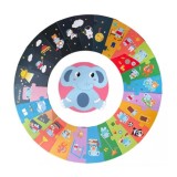 Joc Educativ, Rutina Micului Elefant Kabi, Puzzle cu 24 piese mari, Oem