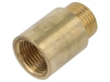 Prelungitor rotund 30mm tată-mamă GEBO 500-30-04BR pentru term. &icirc;mbinare