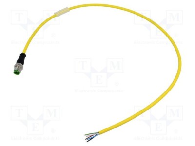 Cablu M12 5 pini drept 0,6m pentru senzori și automatizări MURRELEKTRONIK IP67 foto