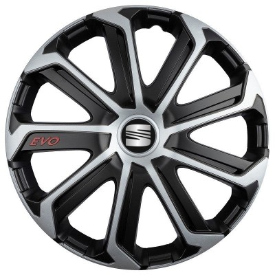 Set 4 Capace Roti Evo Gri-Negru R14, Pentru SEAT foto